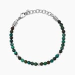 Bracelet Jourdan Acier Blanc Turquoise - Bracelets cha&icirc;nes Homme | Marc Orian