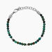 Bracelet Jourdan Acier Blanc Turquoise - Bracelets cha&icirc;nes Homme | Marc Orian