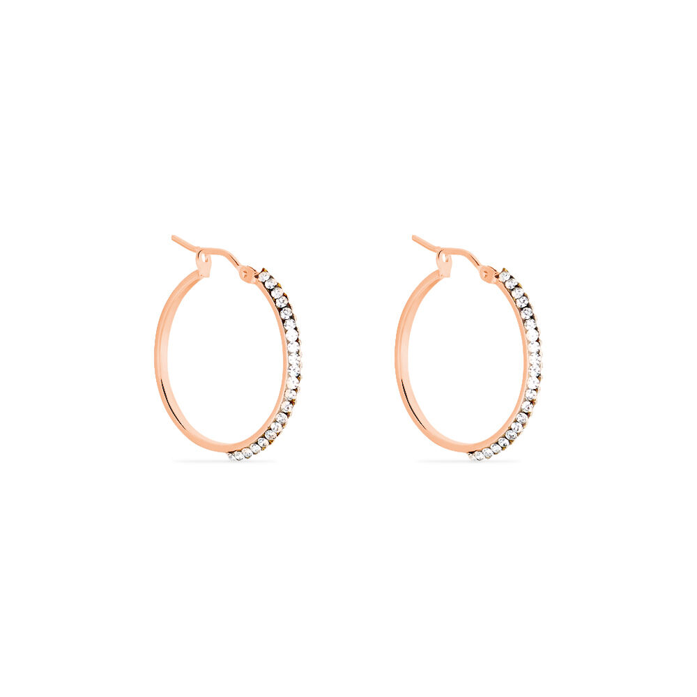 Créoles Sandrine Or Rose Strass - Créoles Femme | Marc Orian