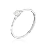 Bague Solitaire Or Blanc Solenia Diamant - Parures de mariage Femme | Marc Orian