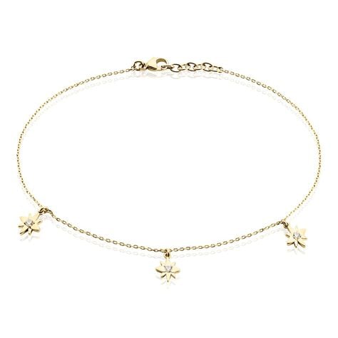 Chaîne De Cheville Alyusha Plaqué Or Doré Oxyde De Zirconium Blanc - Chaines de cheville Femme | Marc Orian