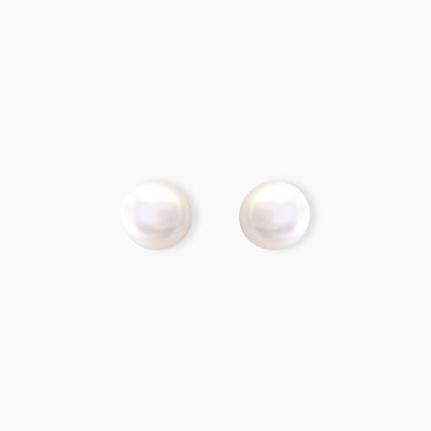 Boucles D'oreilles Puces Kesya Nacres Bouton Or Jaune Perle De Culture - Boucles d'oreilles mariage Femme | Marc Orian