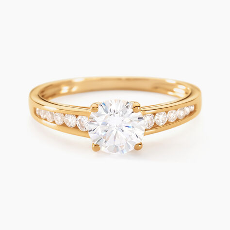 Bague Solitaire Or Jaune Oxyde De Zirconium - Solitaires Femme | Marc Orian