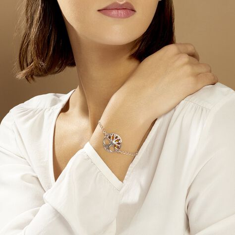 Bracelet Argent Blanc Odaya Ambre - Bracelets chaînes Femme | Marc Orian