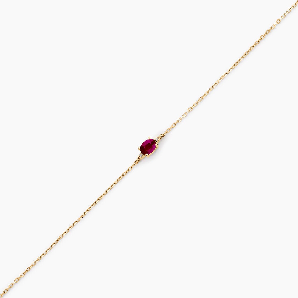 Bracelet Opeyemi Or Jaune Rubis Diamant - Bracelets chaînes Femme | Marc Orian