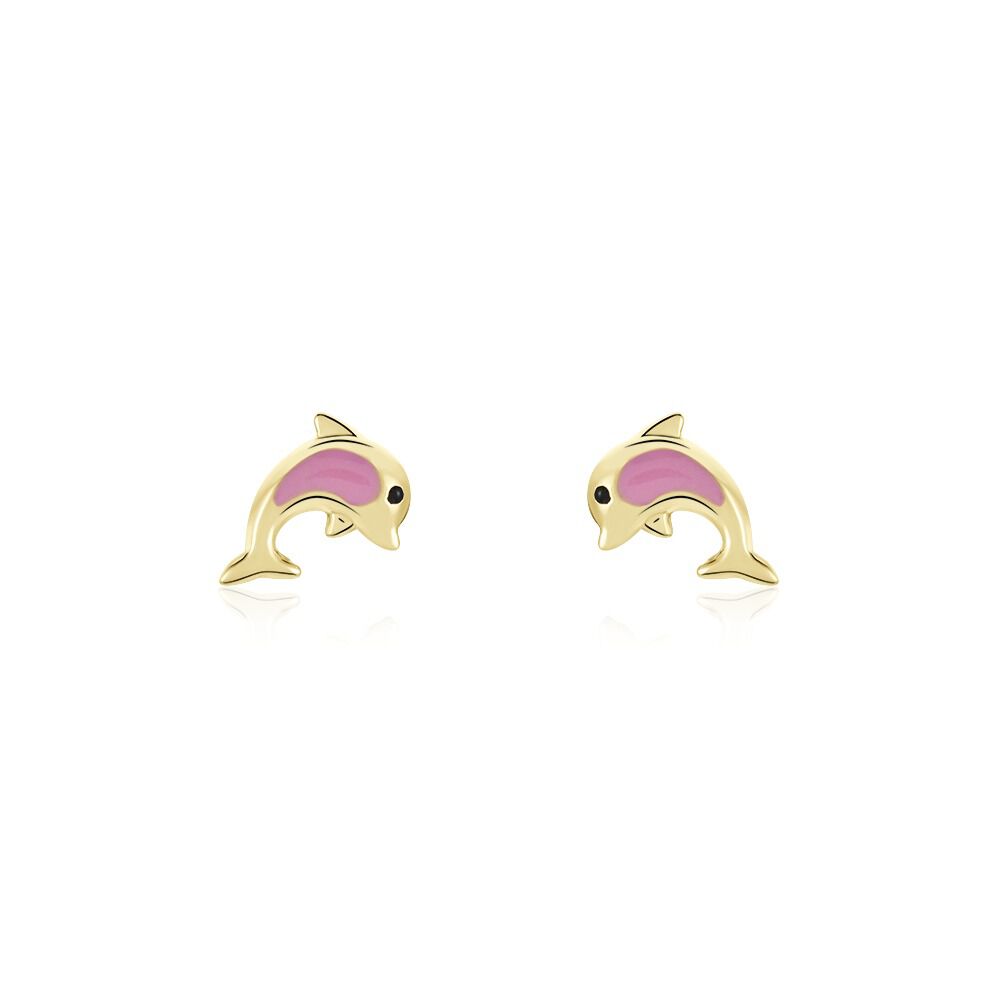 Boucles D'oreilles Puces Or Jaune Mael Smalto - Puces Enfant | Marc Orian