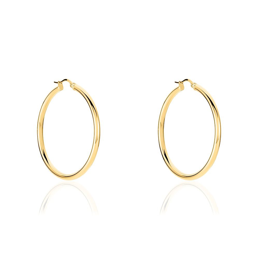 Creoles Mitya Acier Ip Doré - Créoles Femme | Marc Orian