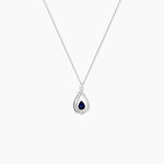 Collier Boucla Or Blanc Saphir Et Diamant - Colliers avec pierres Femme | Marc Orian