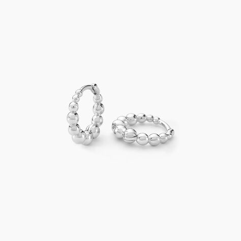 Créoles Safana Argent Blanc - Créoles Femme | Marc Orian
