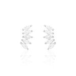 Bijoux D'oreilles Edma Or Blanc Oxyde De Zirconium - Piercings d'oreilles Femme | Marc Orian