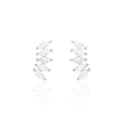 Bijoux D'oreilles Edma Or Blanc Oxyde De Zirconium - Piercings d'oreilles Femme | Marc Orian