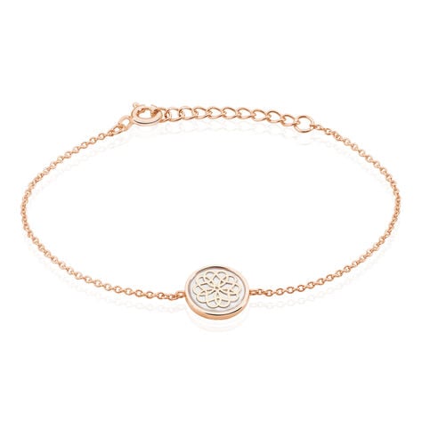 Bracelet Rosae Argent Rose Nacre - Bracelets Medailles Femme | Marc Orian