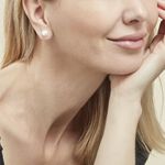 Boucles D'oreilles Puces Kesya Nacres Bouton Or Jaune Perle De Culture - Boucles d'oreilles mariage Femme | Marc Orian