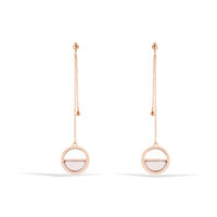 Boucles D'oreilles Or Rose Cendra Forme Cercle