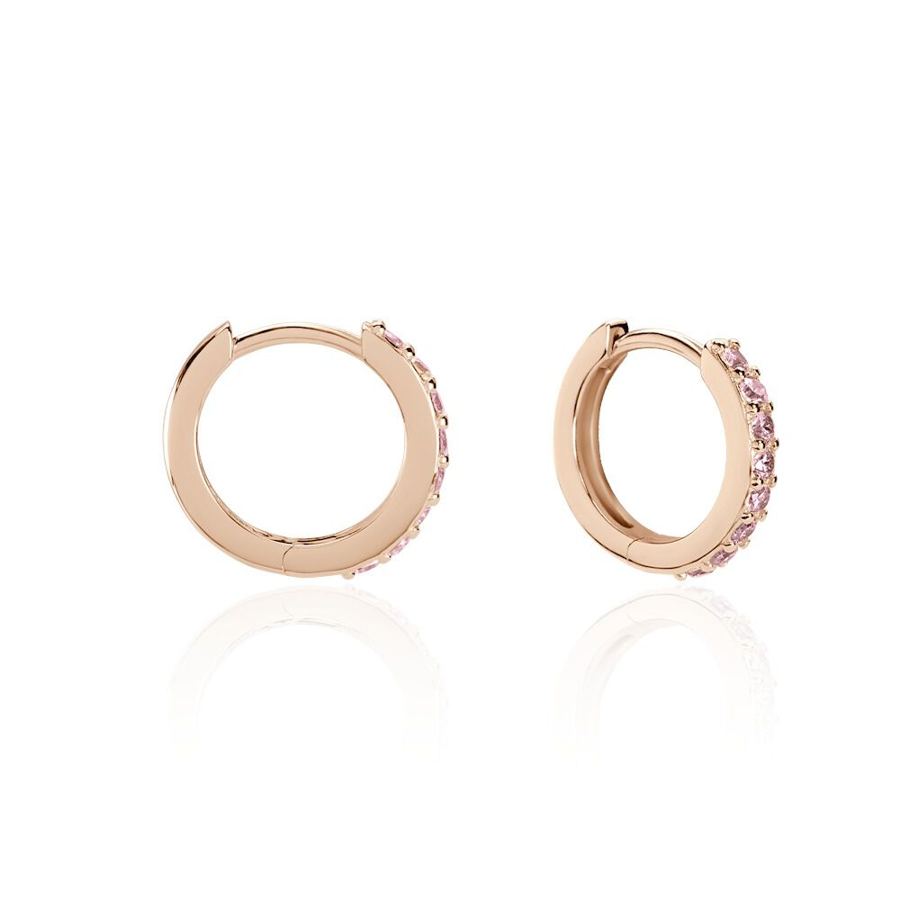 Créoles Rio Argent Rose Oxyde De Zirconium - Créoles Femme | Marc Orian