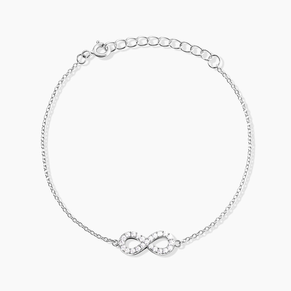 Bracelet Lou Argent Blanc Oxyde De Zirconium - Bracelets chaînes Femme | Marc Orian