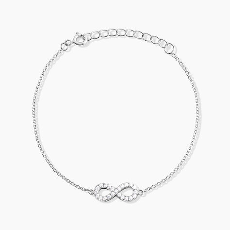 Bracelet Lou Argent Blanc Oxyde De Zirconium - Bracelets chaînes Femme | Marc Orian