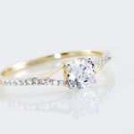 Bague Solitaire Jessa Or Jaune Oxyde De Zirconium - Solitaires Femme | Marc Orian
