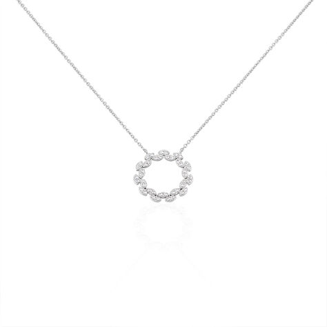 Collier Florange Argent Blanc Oxyde De Zirconium - Colliers avec pierres Femme | Marc Orian