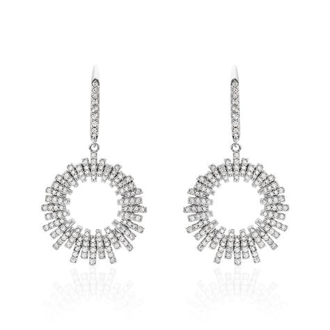 Cr&eacute;oles Doretta Argent Blanc Oxyde De Zirconium - Cr&eacute;oles Femme | Marc Orian