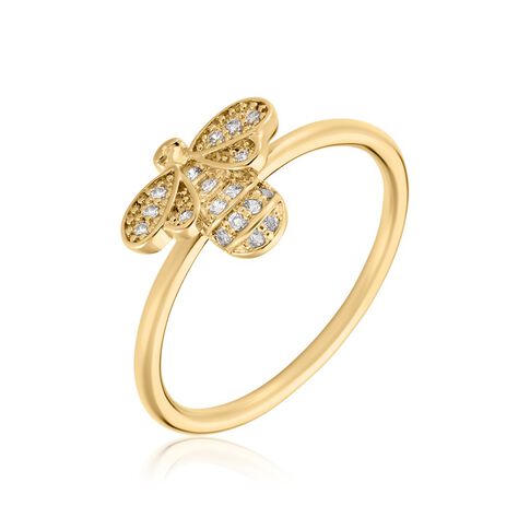 Bague Abelha Plaqué Or Jaune Oxyde De Zirconium - Bagues avec pierre Femme | Marc Orian