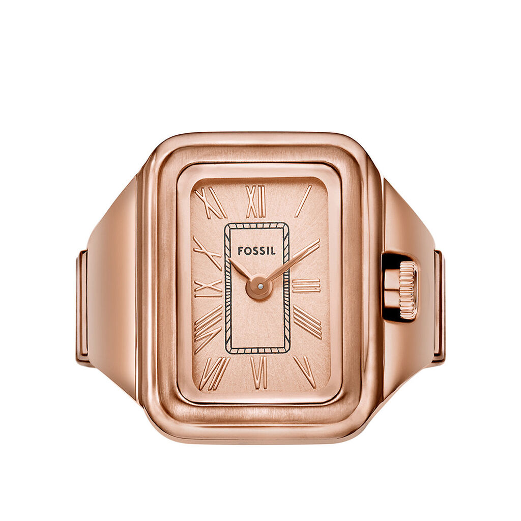 Montre Bague Fossil Raquel Watch Ring Ros&eacute; - Montres &eacute;tanches Femme | Marc Orian