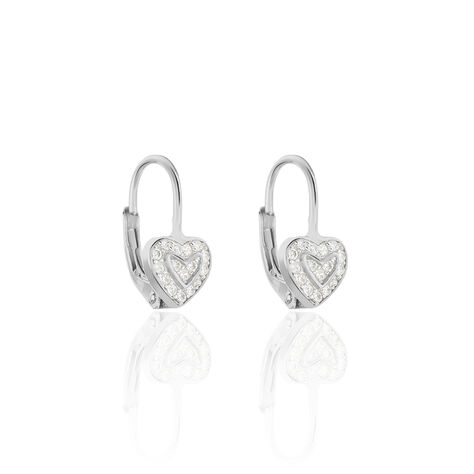 Boucles D'oreilles Pendantes Maximin Argent Blanc Oxyde De Zirconium - Boucles d'oreilles Pendantes Femme | Marc Orian