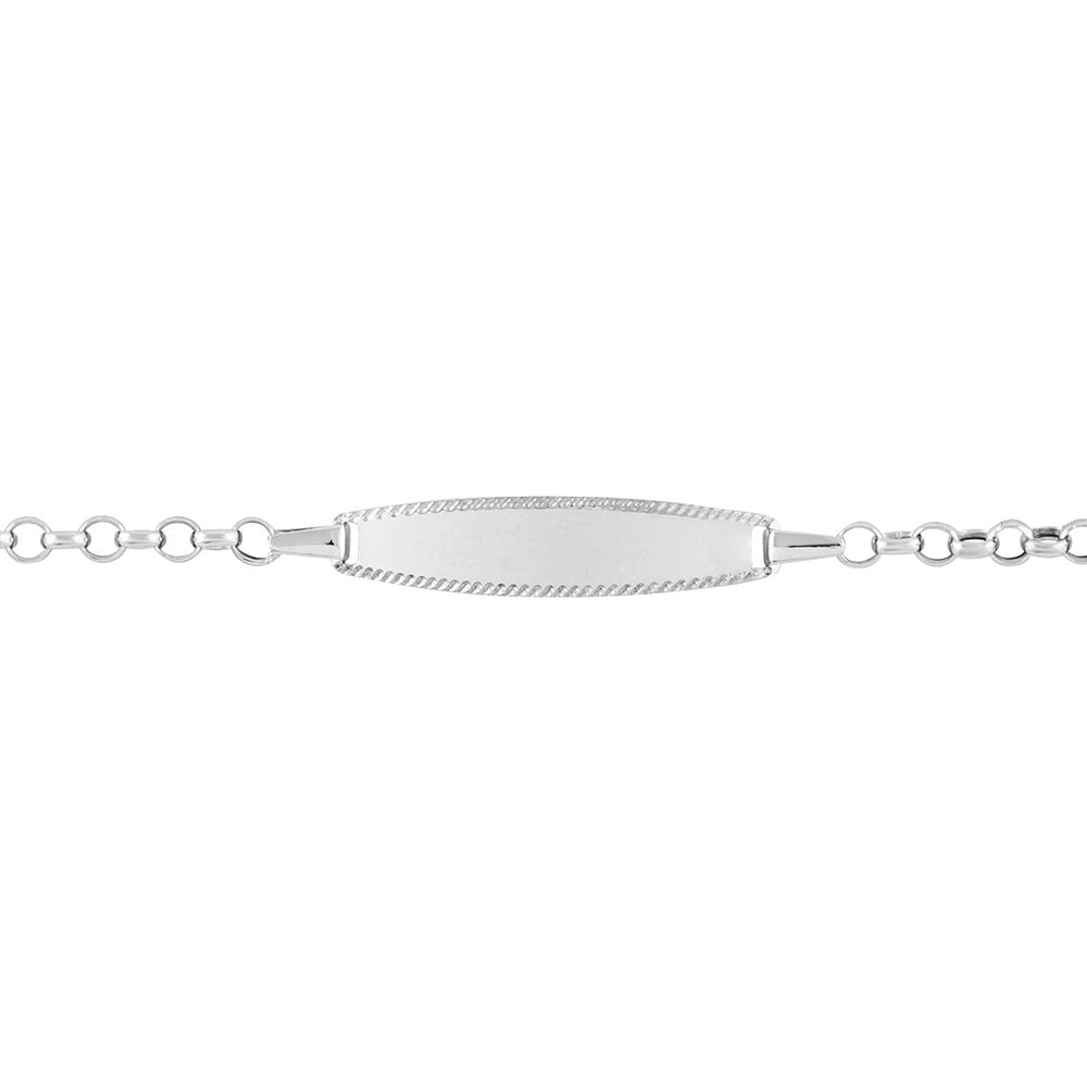 Bracelet Identité Marcel Maille Jaseron Or Blanc - Gourmettes Enfant | Marc Orian