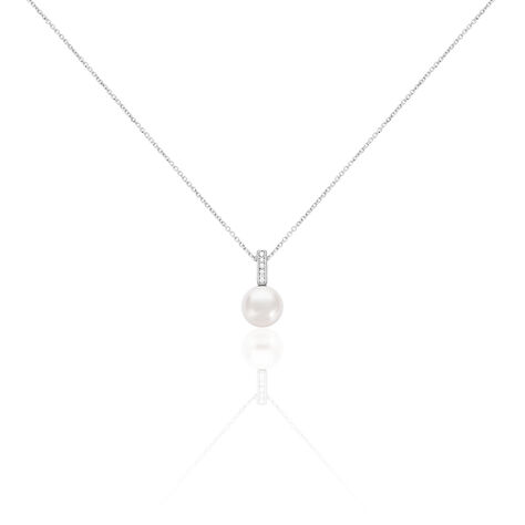 Collier Marla Argent Blanc Perle De Culture Et Oxyde De Zirconium - Colliers avec pierres Femme | Marc Orian