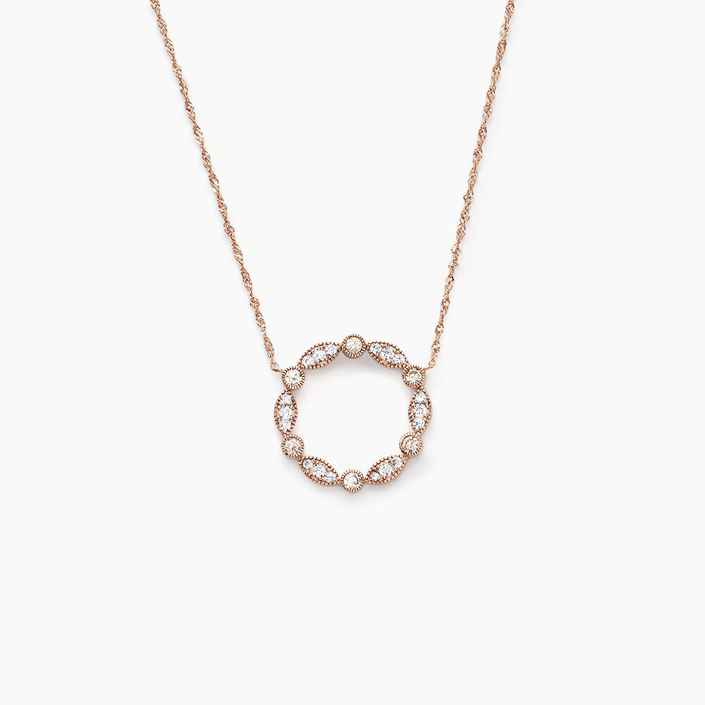 Collier Eugenie Argent Rose Oxyde De Zirconium - Colliers avec pierres Femme | Marc Orian