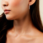 Boucles D'Oreilles Pendantes Lexane Argent Blanc Oxyde De Zirconium - Pendantes Femme | Marc Orian