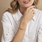 Bracelet Andrea Argent Blanc - Bracelets Anneaux Entrelaces Femme | Marc Orian