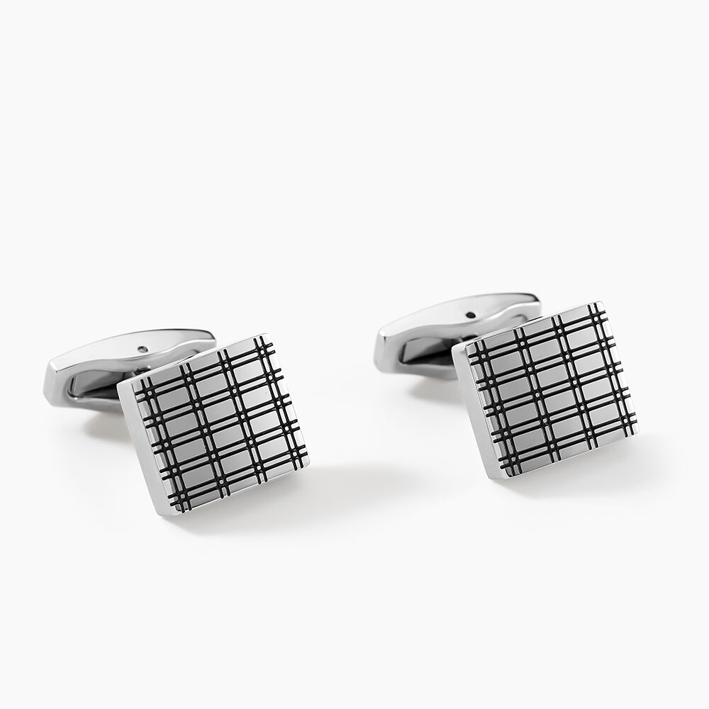 Boutons De Manchettes Jourdan Athos Acier Argenté - Bijoux Homme | Marc Orian