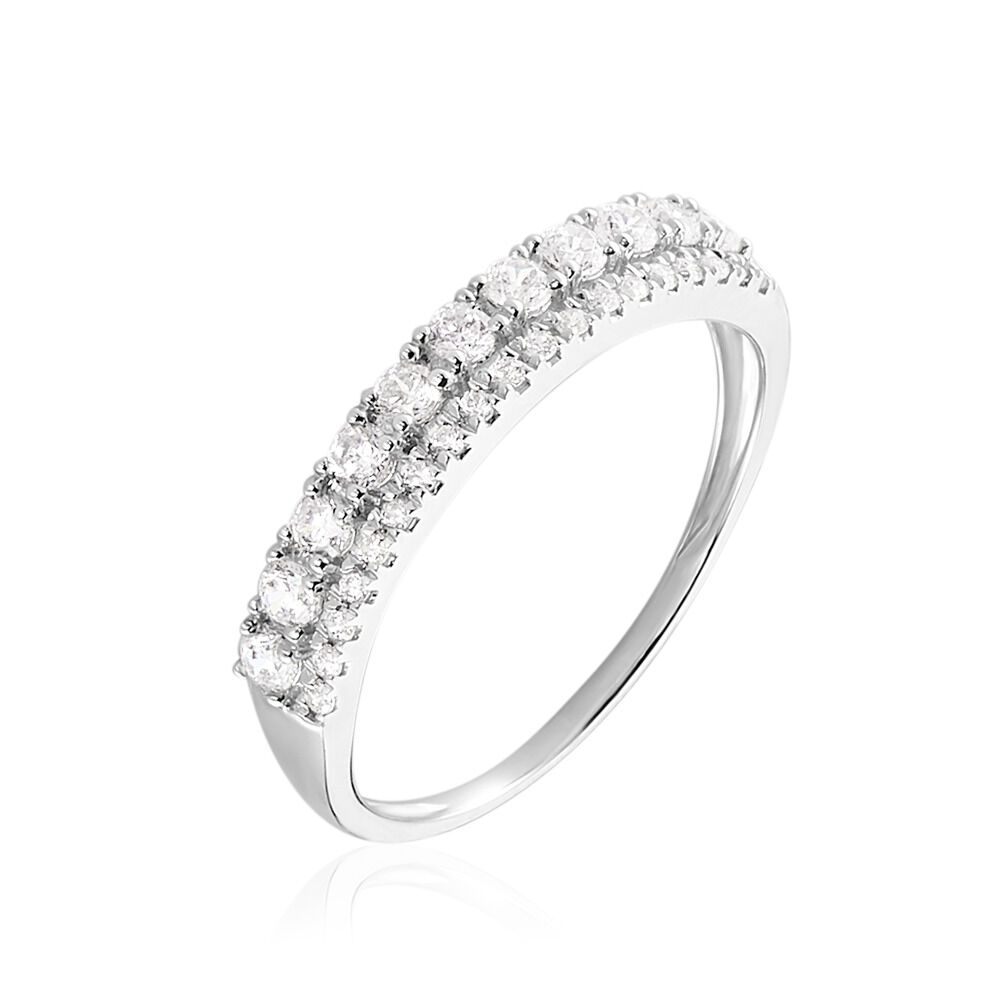 Bague The Crown Or Blanc Oxyde De Zirconium - Bagues avec pierre Femme | Marc Orian