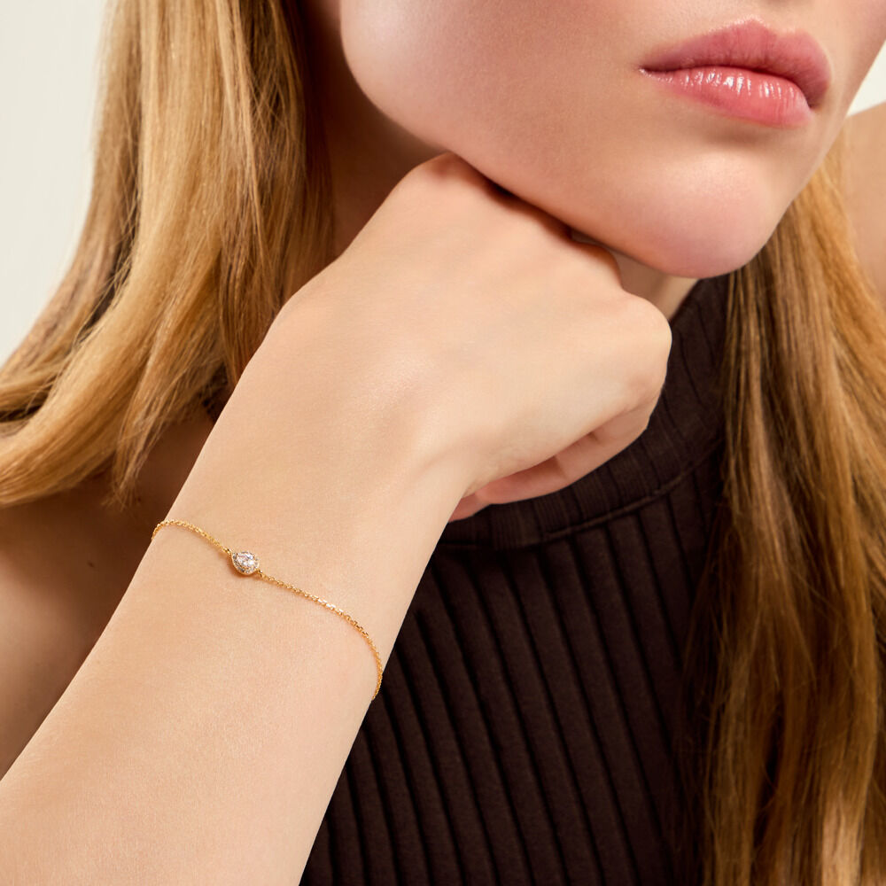 Bracelet Halima Plaqu&eacute; Or Jaune Oxyde De Zirconium - Bracelets fantaisie Femme | Marc Orian