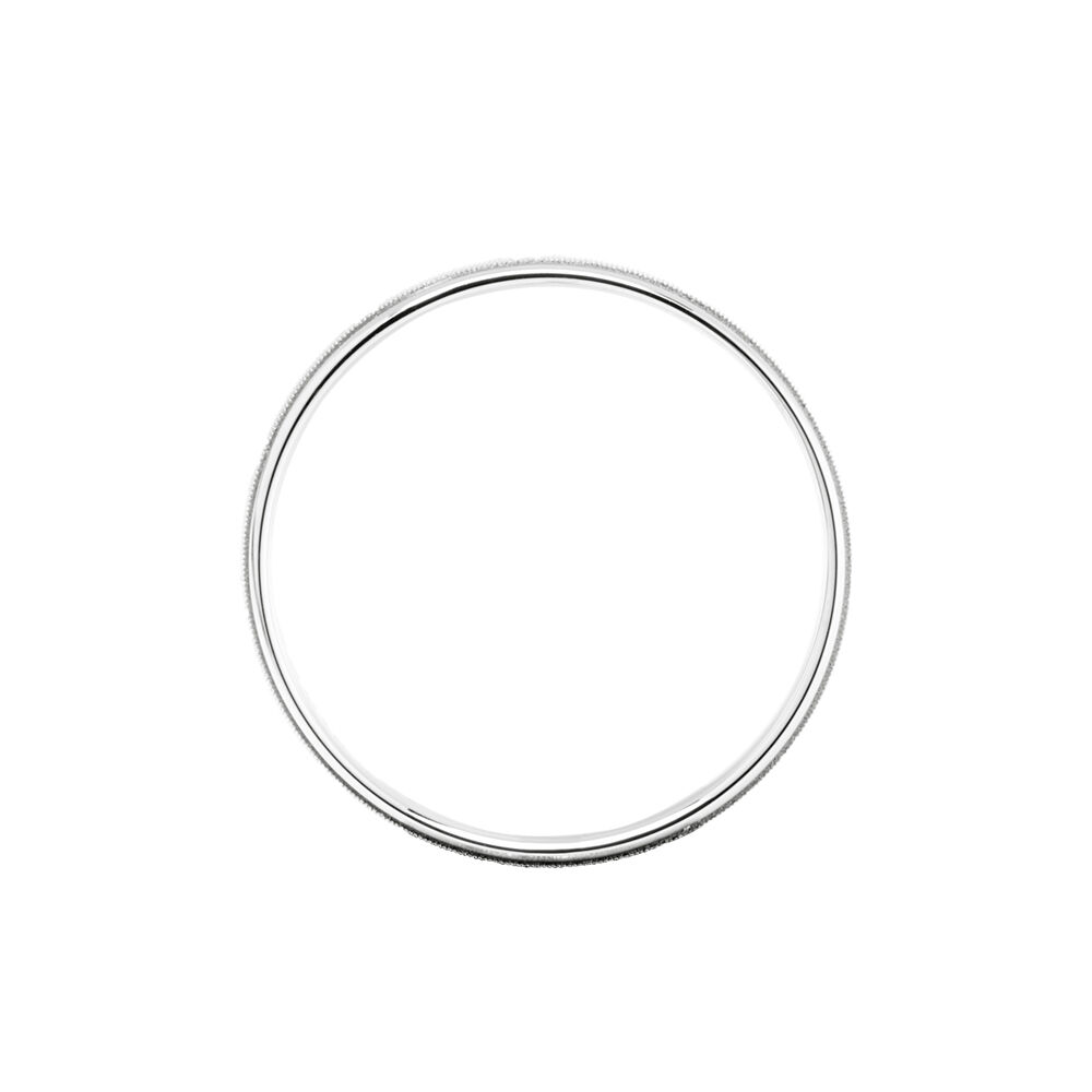 Alliance Pricilia Ruban Plat Or Blanc - Alliances duo Unisex | Marc Orian