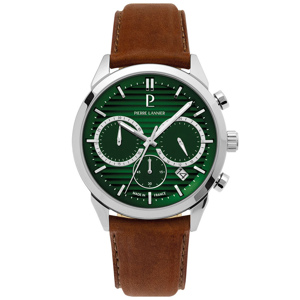 Montre Pierre Lannier Monarck Vert - Montres étanches Homme | Marc Orian