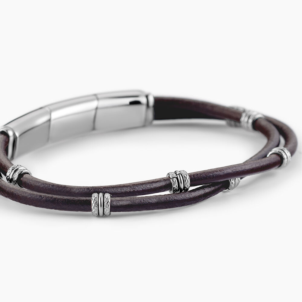 Bracelet Cuir De Vache Marron - Bracelets cuir Homme | Marc Orian