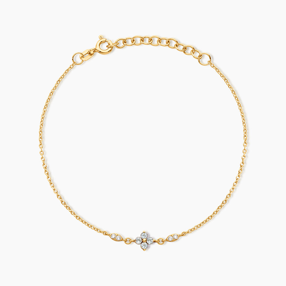 Bracelet Jo&euml;llina Argent Dor&eacute; A L'Or 750/1000 Topaze Oxyde De Zirconium - Bracelets cha&icirc;nes Femme | Marc Orian