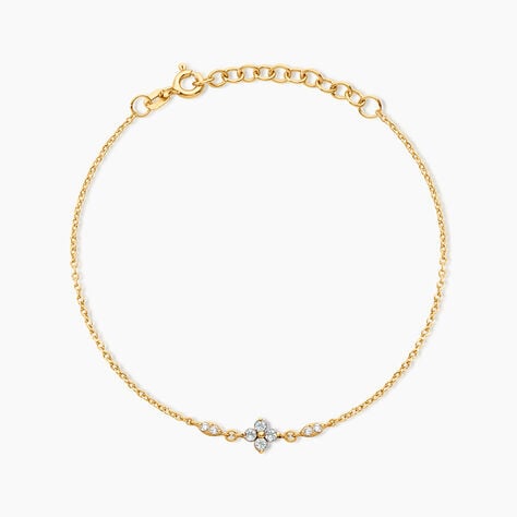 Bracelet Jo&euml;llina Argent Dor&eacute; A L'Or 750/1000 Topaze Oxyde De Zirconium - Bracelets cha&icirc;nes Femme | Marc Orian