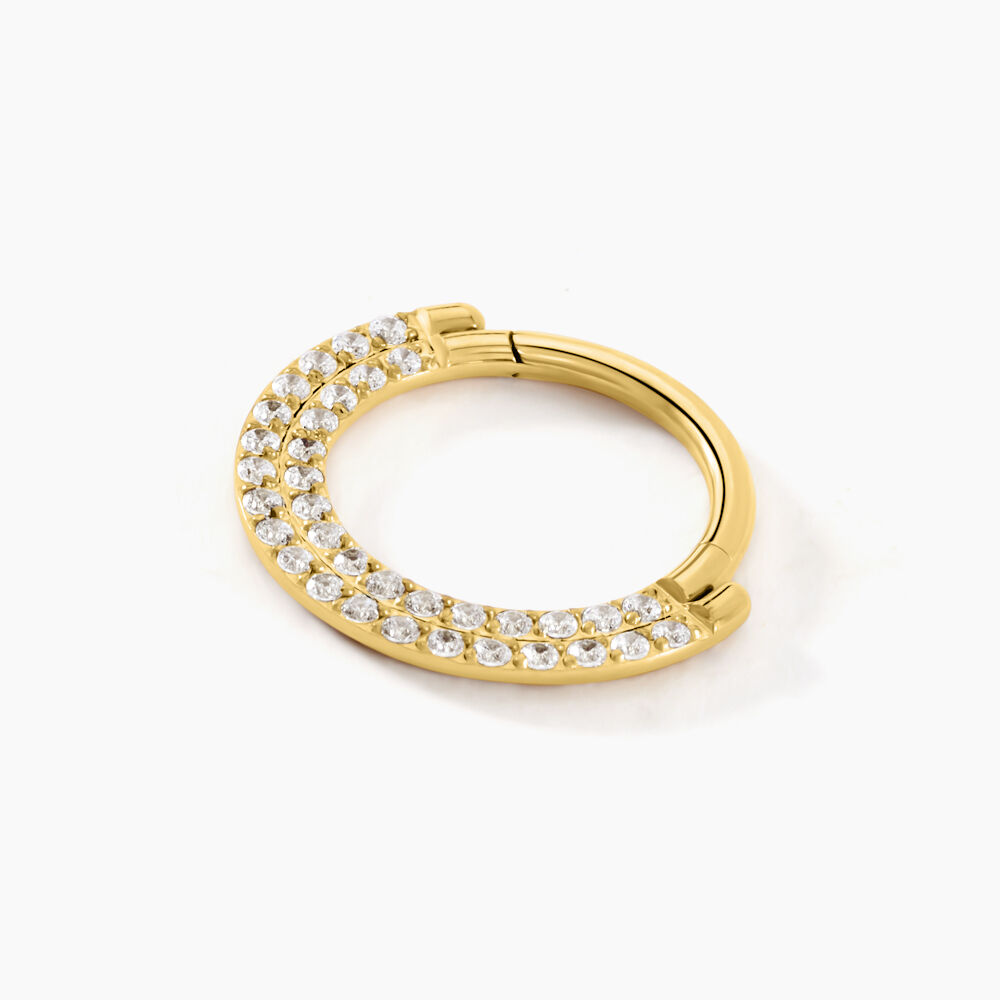 Piercing Septum Bettris Acier Jaune Oxyde De Zirconium - Bijoux fantaisie Femme | Marc Orian