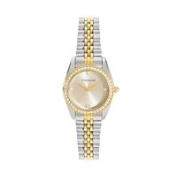 cadran bicolore fond champagne bracelet acier bicolore