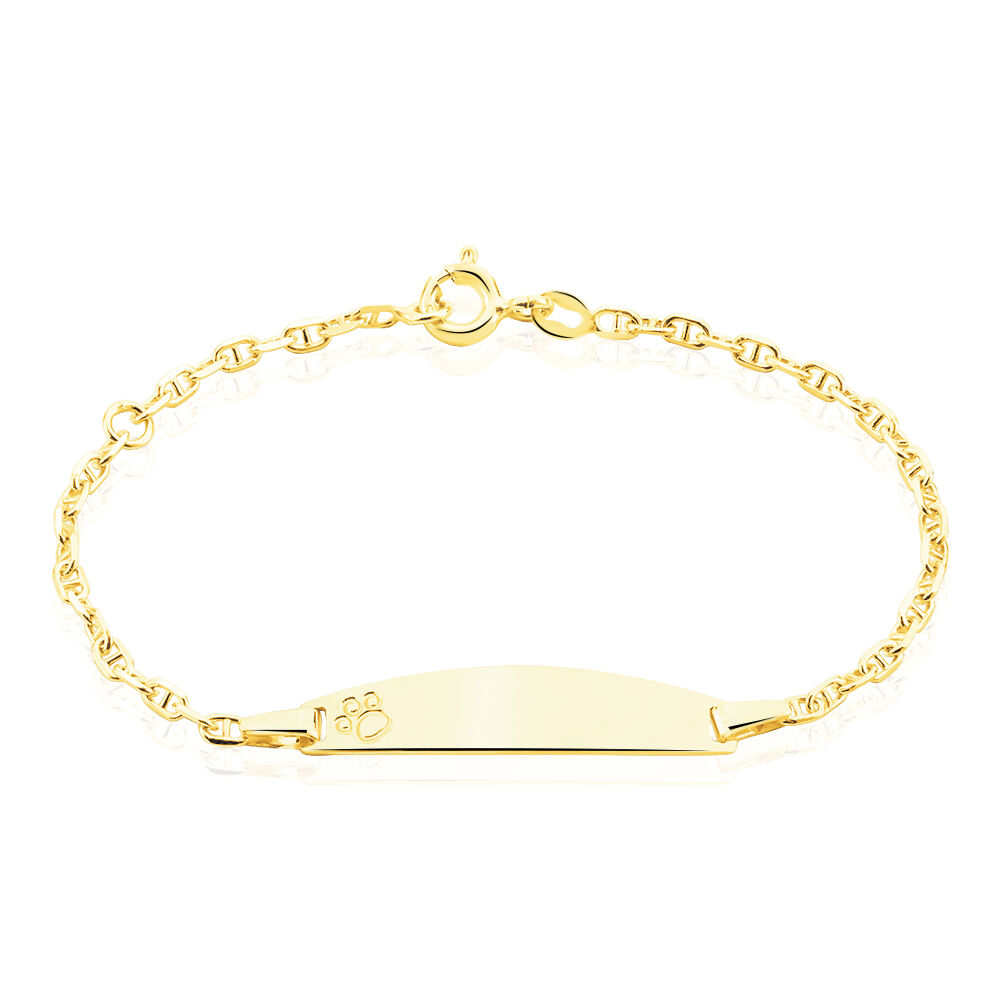Bracelet Identité Fanelia Maille Marine Or Jaune - Gourmettes Enfant | Marc Orian