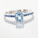 Bague Manon Or Blanc Topaze Et Oxyde De Zirconium - Bagues pierres fines Femme | Marc Orian