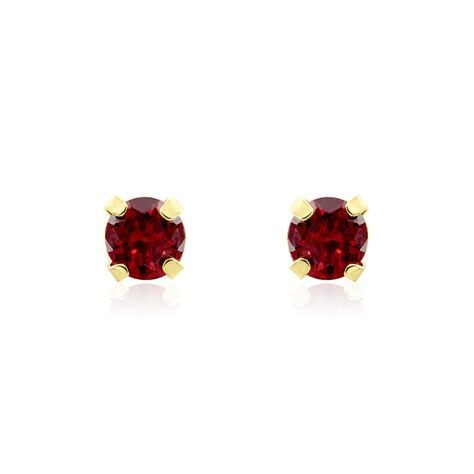 Boucles D'oreilles Puces Or Jaune Oxyde De Zirconium - Puces Femme | Marc Orian