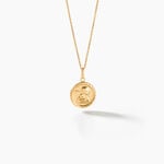 Pendentif Ange Rond Sable Or Jaune - Bijoux personnalis&eacute;s Famille | Marc Orian