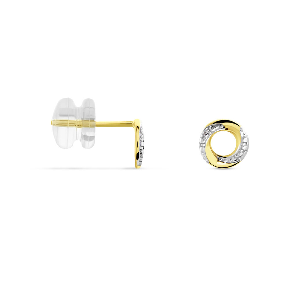 Boucles D'oreilles Puces Or Jaune Pamila Diamants - Boucles d'oreilles pierres précieuses Femme | Marc Orian