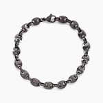 Bracelet Cadia Antique Acier Noir - Bracelets cha&icirc;nes Homme | Marc Orian