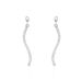 Boucles D'oreilles Pendantes Torsade Or Blanc Oxyde De Zirconium - Pendantes Femme | Marc Orian