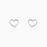 Boucles D'oreilles Puces Amerigo Argent Blanc - Puces Femme | Marc Orian